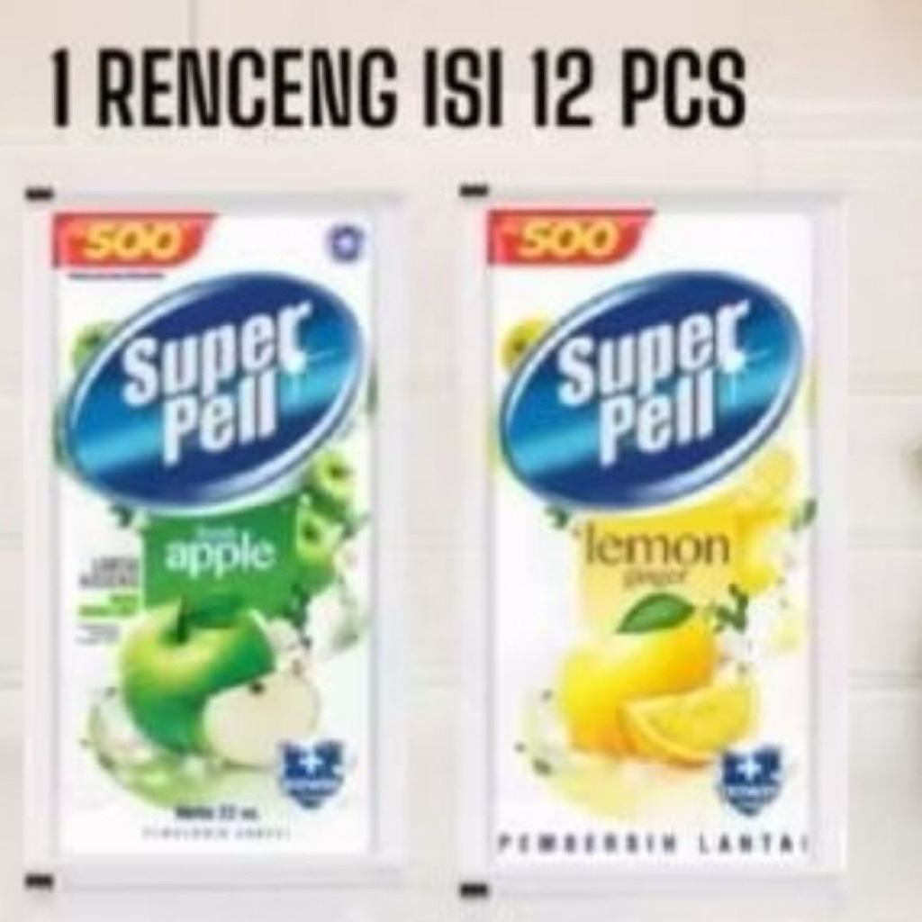 SUPER PELL CAIRAN PEMBERSIH LANTAI SACHET 20ML - 288 Sachet 1 DUS LEMON GINGER