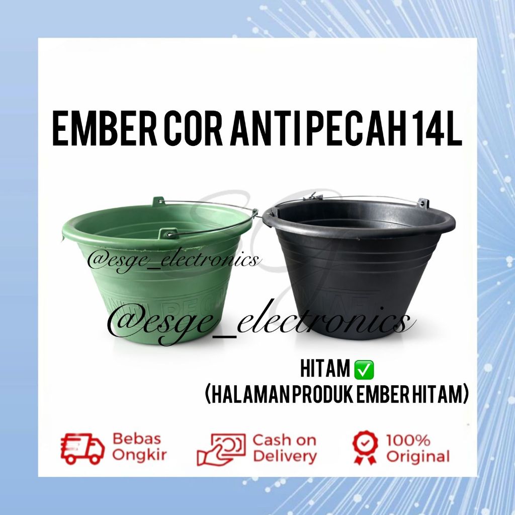 ORIGINAL EMBER COR HITAM ANTI PECAH EMBER SEMEN ANTI PECAH 14 LITER HITAM