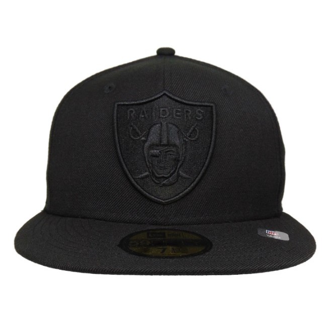 LAS VEGAS RAIDERS NEW ERA CAP BLACKOUT SIZE 7