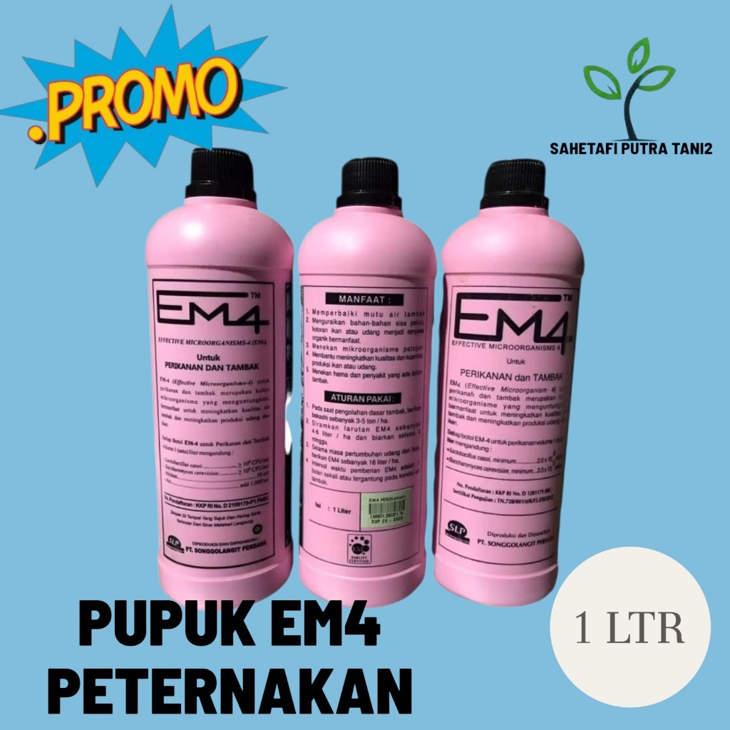 EM4 Ikan perikanan dan tambak 1 Liter 100% Original BISA BAYAR DITEMPAT/COD
