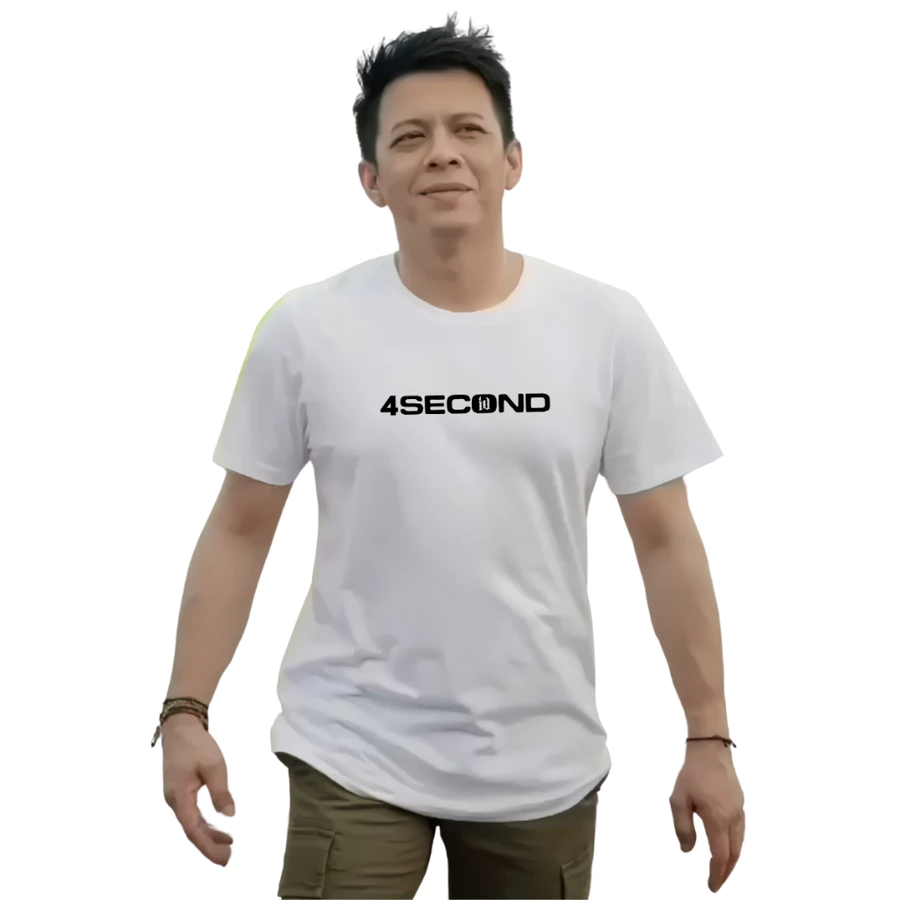 4Second Kaos Distro Ariel Noah Katun / Kaos Four Second Pria Dewasa / Baju Kaos Ariel 4Second Putih 
