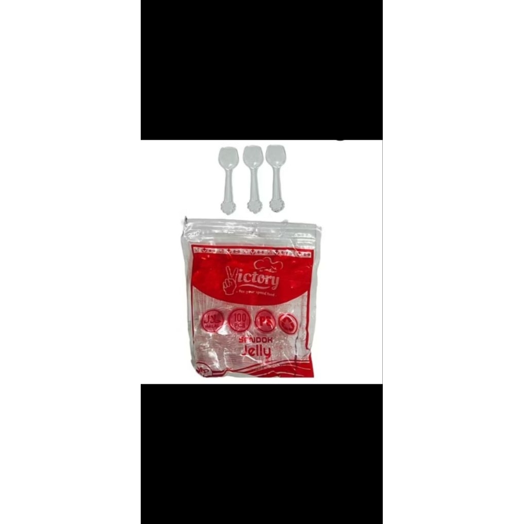 sendok plastik stb kecil isi 100 pcs