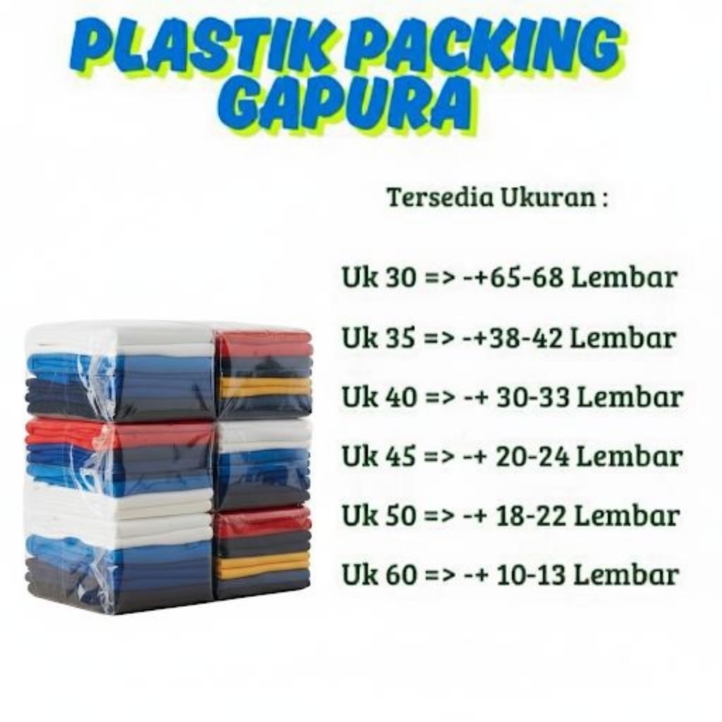 Plastik Packing Laundry PP Bening 1Pack | Plastik PP Laundry | Plastik Packing Baju Laundry