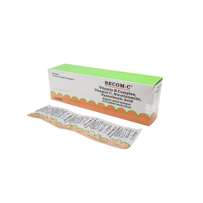 BECOM-C MULTIVITAMIN B KOMPLEK & C ISI 10 KAPLET/STRIP
