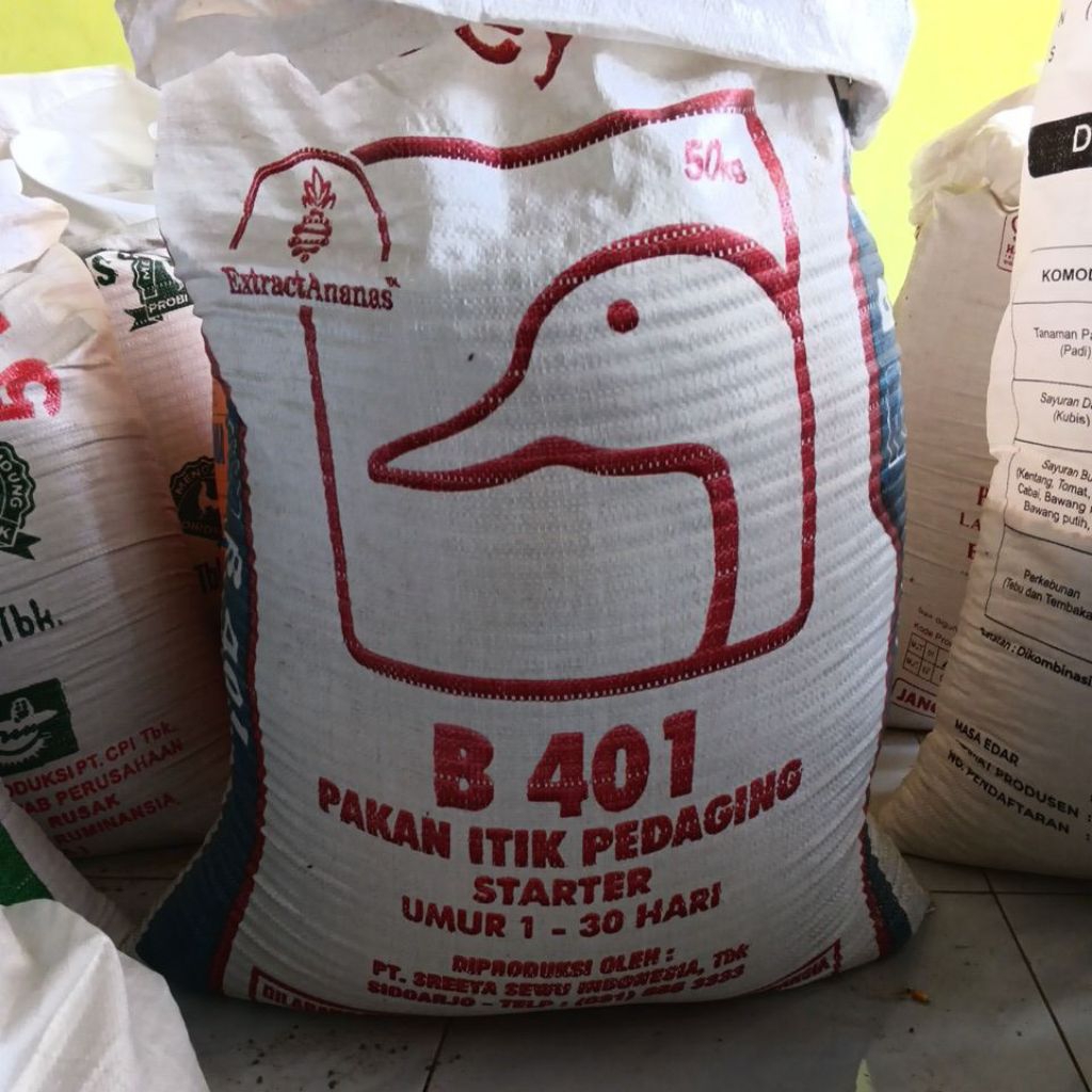 B401 pakan itik pedaging 1 kg pakan anak bebek 1-30 hari