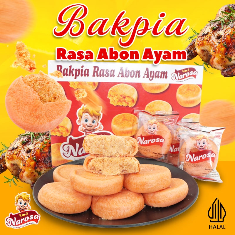 Narosa Bakpia Abon Ayam Lembut, Isi Banyak Kulit Tipis