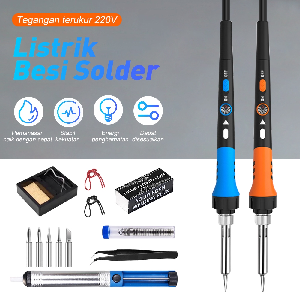 Paket Solder Listrik Lengkap Set Solder Listrik Lengkap dengan Multimeter Iron Tool Kit 60 W Solder 