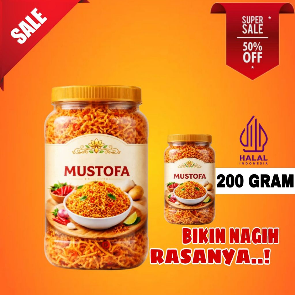 Kentang Mustofa Pedas Manis Lauk Instan Kentang Mustofa Tanpa Bahan Pengawet 200 Gram