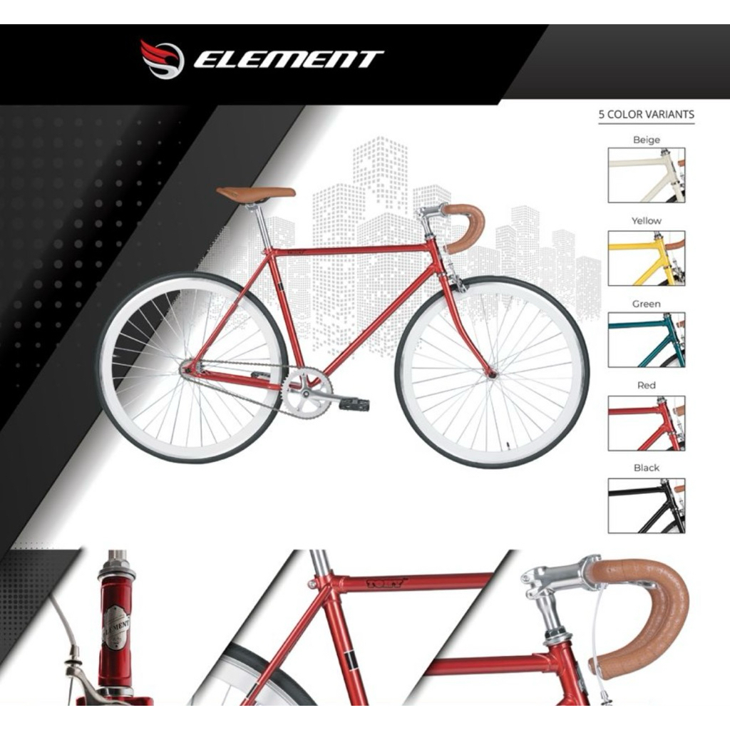 Sepeda Fixie Element Tory Drop Bar
