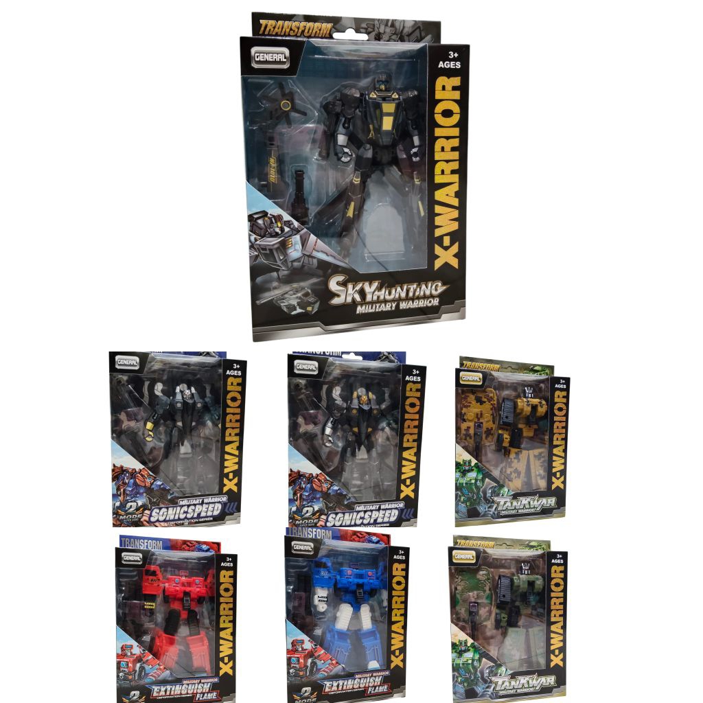 X-WARRIOR Deformation Series dan Military Warrior / Transform Berubah Bentuk / Mainan Berubah Robot 