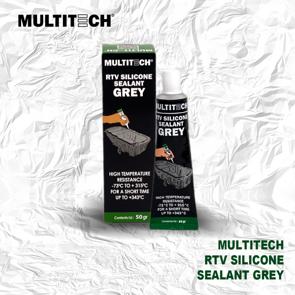 MULTITECH RTV Silicone Sealant - Grey 50 Gr | Lem Gasket | Lem Sealer | Lem Paking Untuk keperluan R