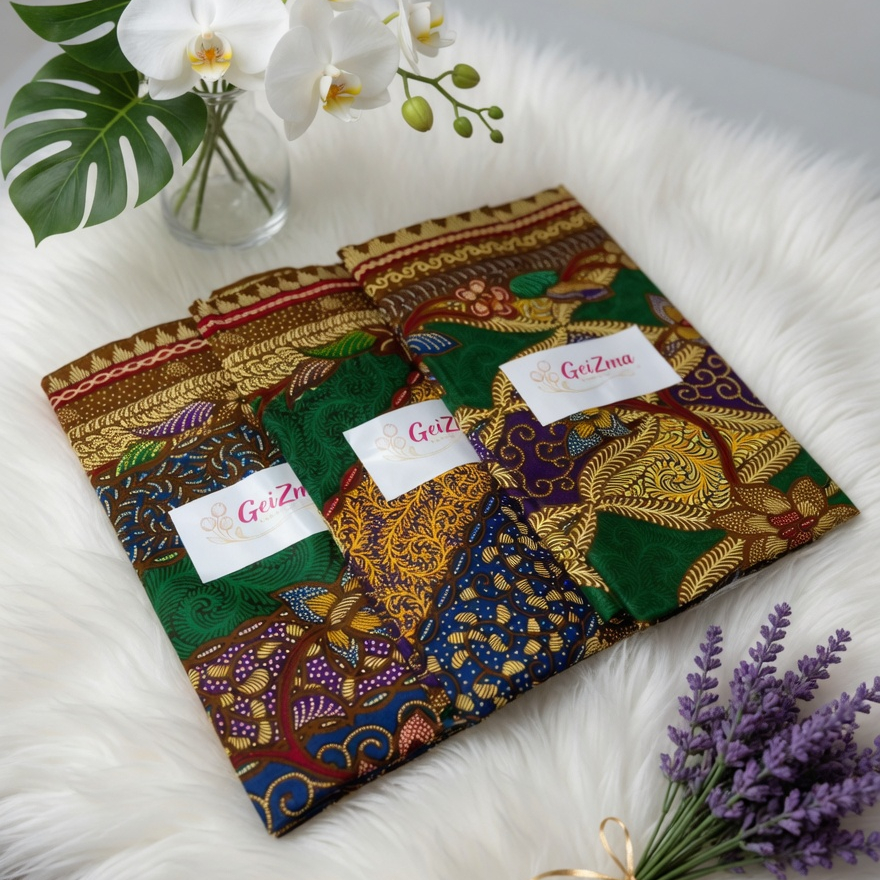 GeiZma - Kain Panjang Batik Special Batik Tulis - Khas Cirebon Motif Lisris, Motif Oncom, Motif Lase