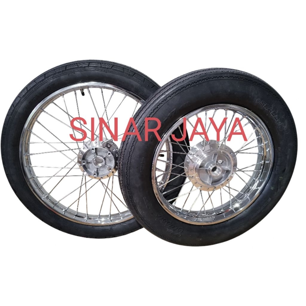 sepaket velg chopper ring 21 17 or 21 18 plus ban 300 21 dan 350 400 450 scambler japstyle custom dl