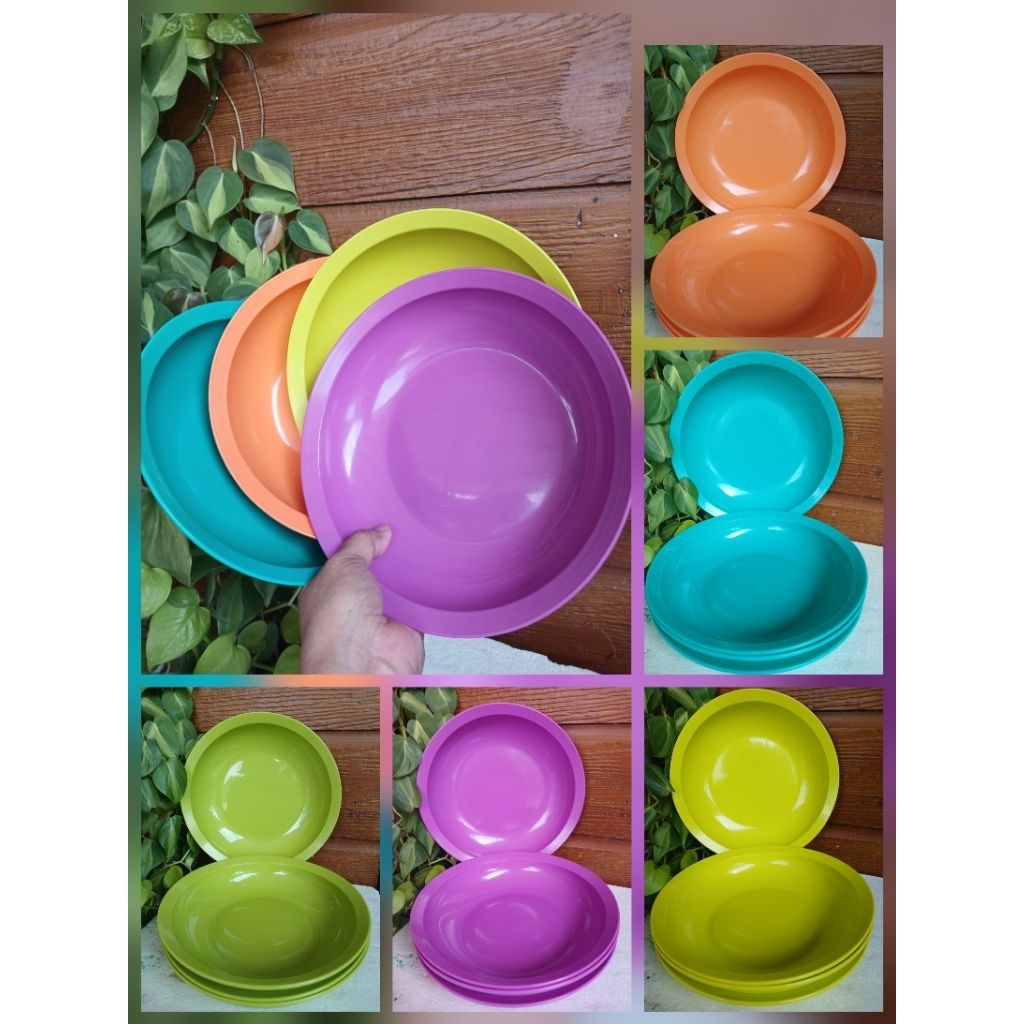 Cresscendo plate tupperware / small cresscendo  plate tupperware / piring makan tupperware set