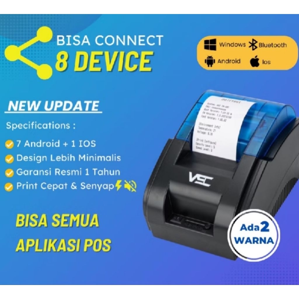 PRINTER BLUETOOTH DESKTOP THERMAL KASIR VSC TM-58V