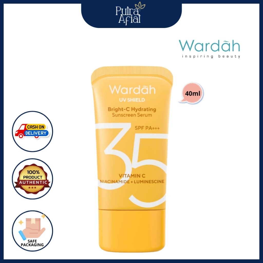 Wardah SPF 35 Sunscreen Gel 40ml Sunblock Wajah Mencerahkan Anti Kusam | sunscreen wardah