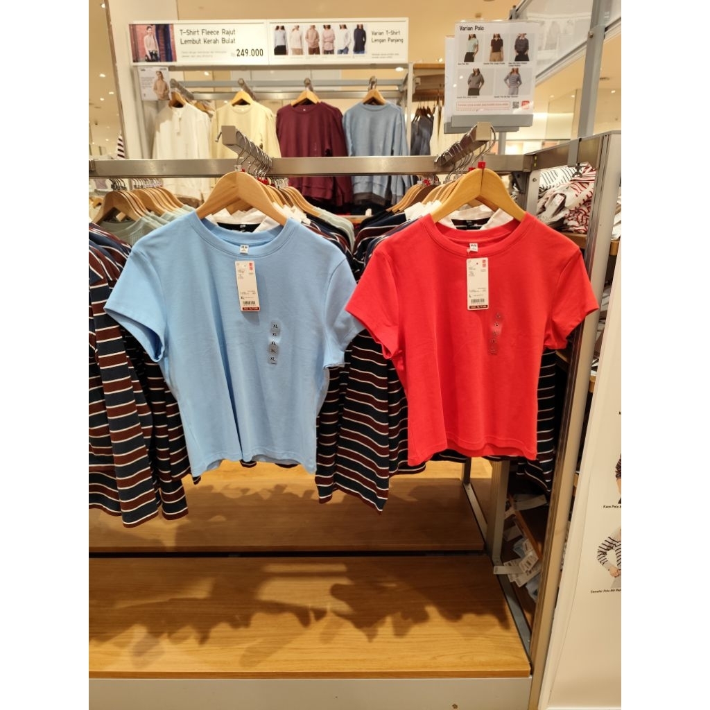 Kaos Mini Lengan Pendek Wanita Uniqlo