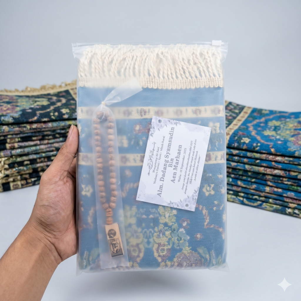 Sajadah Turki Paket Souvenir Sejadah Traveling Uk 53x105cm Oleh oleh Haji/Tahlilan 40 Harian