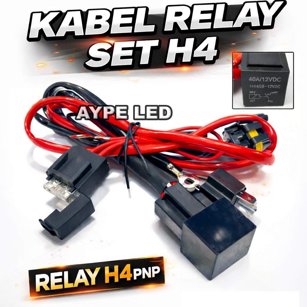 Kabel Relay Set 1 Lampu H4 BiLED Garansi 1 Tahun Cable Set Premium 1 Lampu