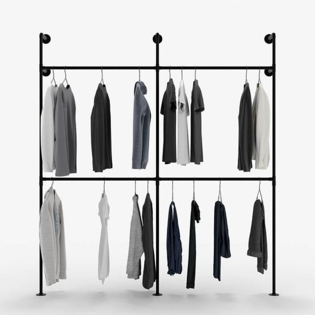 Rak industrial/Gantungan Baju industrial/Rak baju/lemari baju minimalis