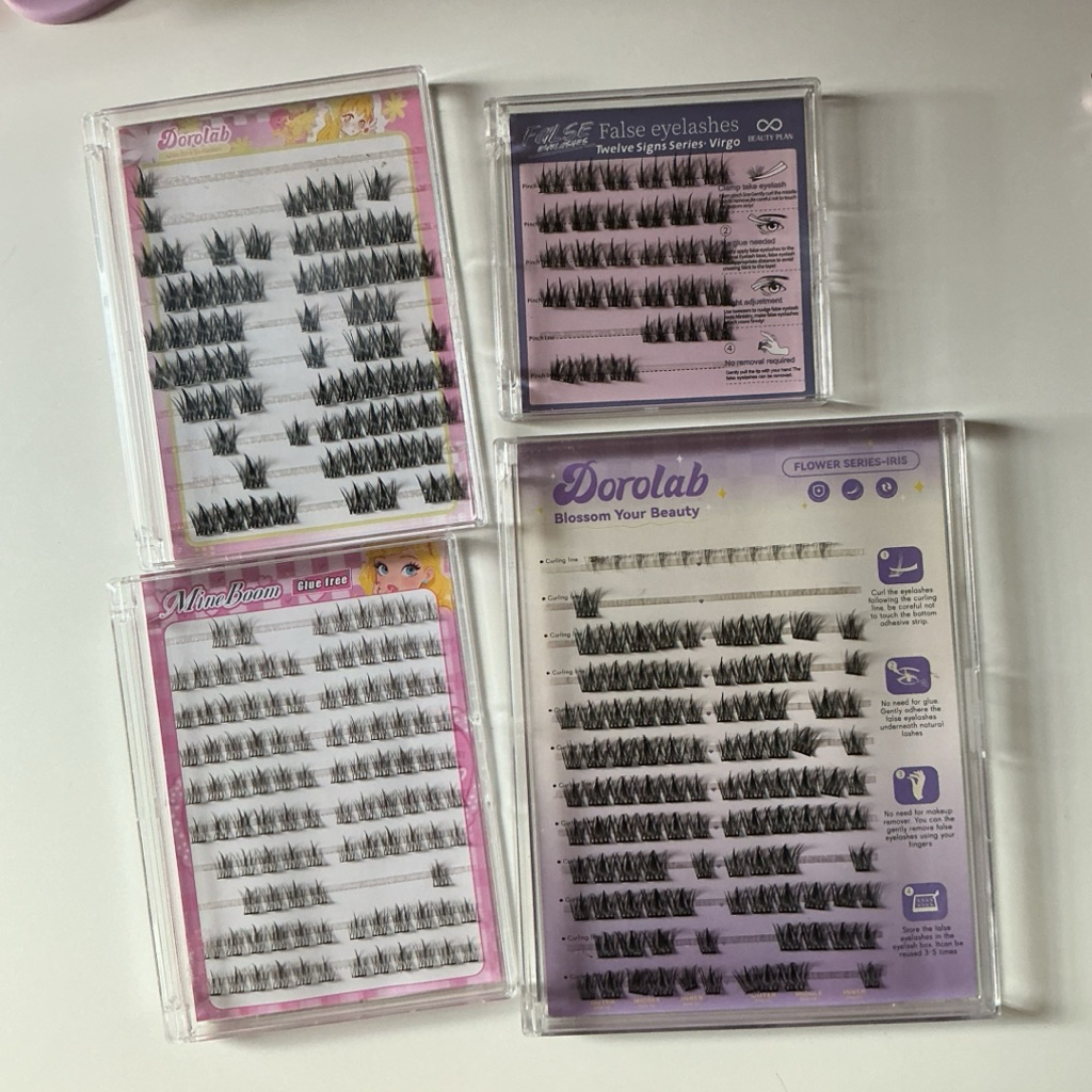 Preloved Dorolab Beautyplan Mineboom Cluster Individual Glueless Lashes Eyelashes Iris, Baby Comic, 