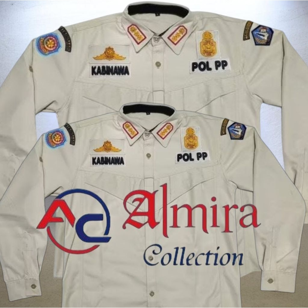 kemeja POL PP lengan panjang seragam POL PP baju POL PP LENGAN PANJANG