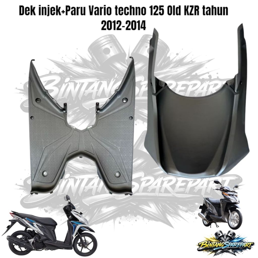 FARU+PIJAKAN KAKI VARIO TECHNO 125 OLD KZR 2012-2014 / DEK LUMPUR & DEK PIJAKAN KAKI VARIO TECHNO 12