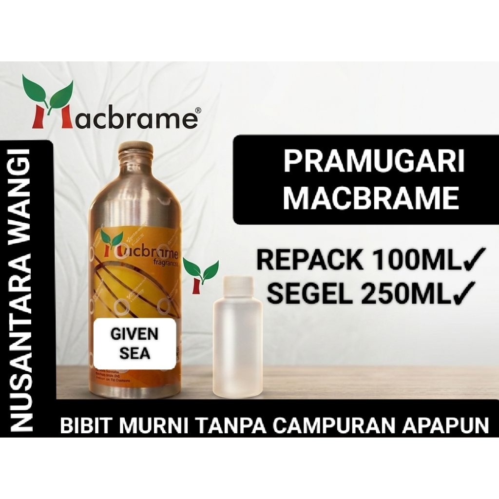 GIVEN SEA MACBRAME 100ML & SEGEL 250ML / BIBIT PARFUME MURNI SEGEL PABRIK AROMA PRAMUGARI by MACBRAM