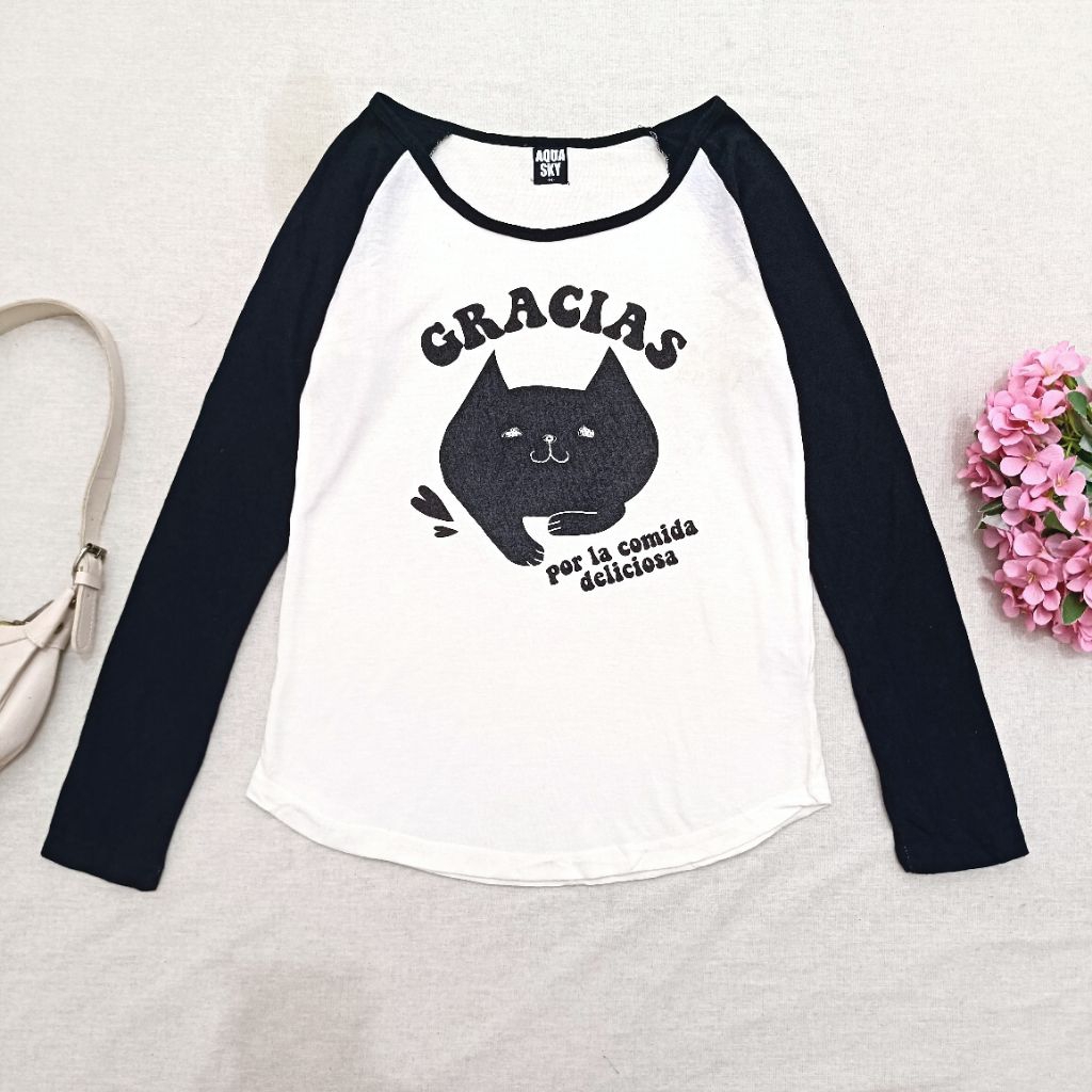 Y2K Cat Graphic Tee Grunge Cute Vintage Style