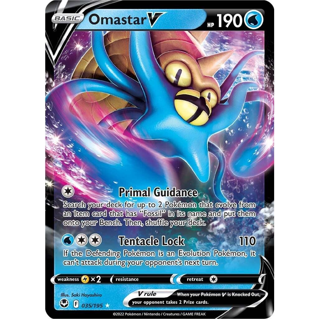 TCG Omastar V ENGLISH 035/195 KARTU CARD POKEMON INGGRIS
