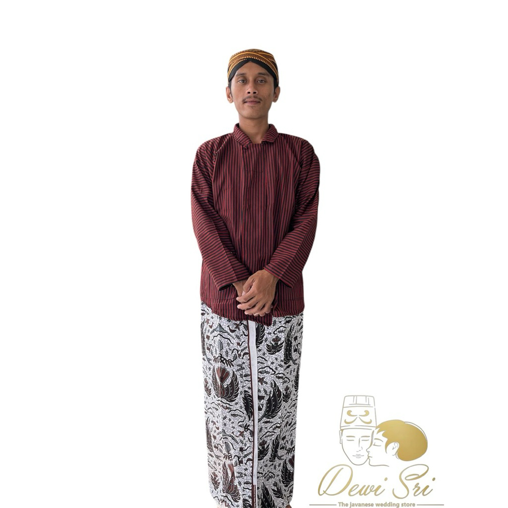 Surjan lurik/Baju atasan adat Jawa lurik bahan adem/Sorjan lurik
