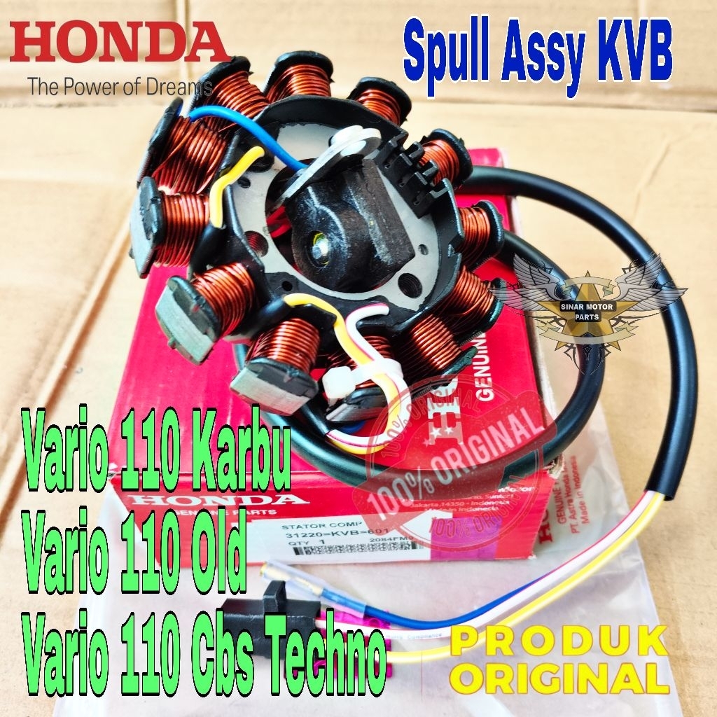 Spull Spul ASsy Honda KVB, Vario 110 Karbu Lama Cbs Techno Original AHM