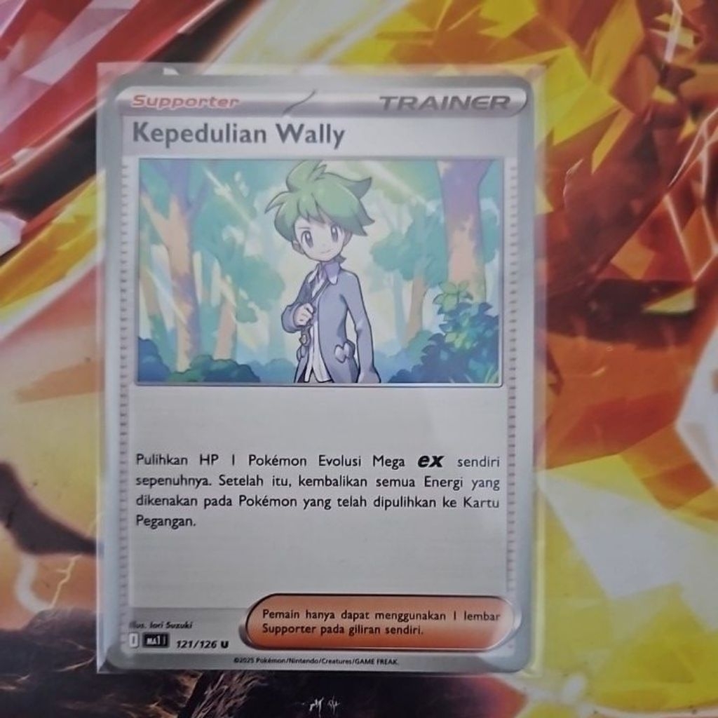 kartu pokemon tcg indonesia evolusi mega ma1 kepedulian wally 121 u