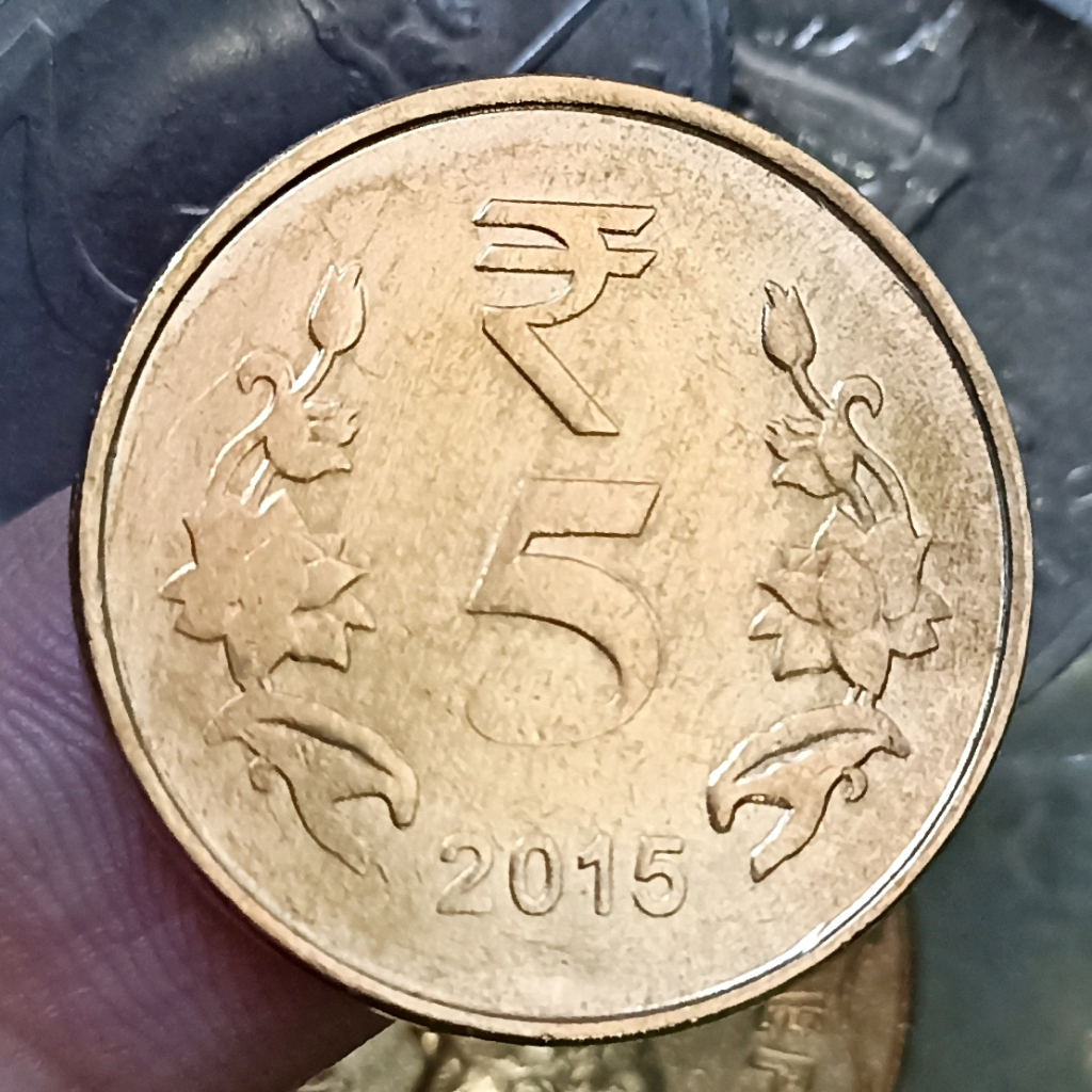 Koin Kuno India 5 Rupees