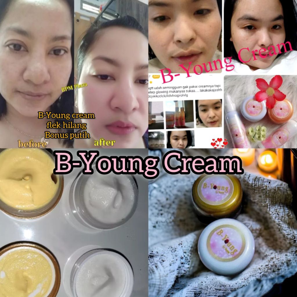 B-Young Cream pemutih wajah penghilang flek penghilang jerawat