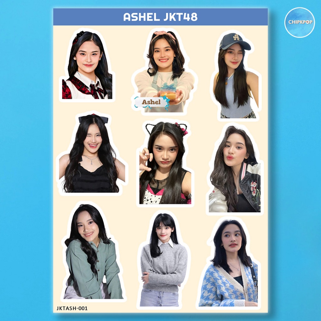 ASHEL STIKER JKT 48 I STIKER JKT 48 I JKT 48 NEW ERA I STIKER ASHEL JKT48 I STIKER HOLOGRAM JKT48