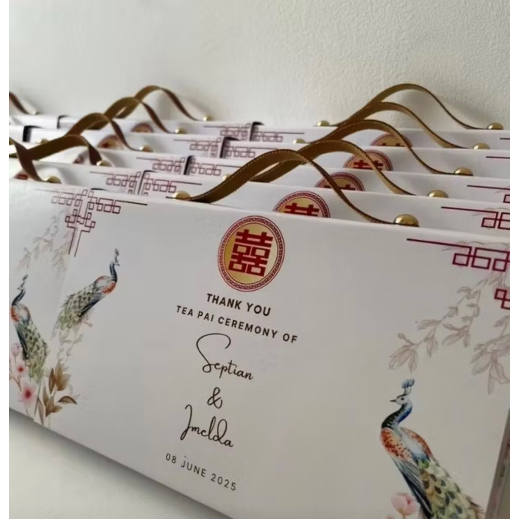 Handuk Teapai Chinese Wedding Souvenir Handuk Teapay mewah shuangxi Seserahan Handuk Wajah