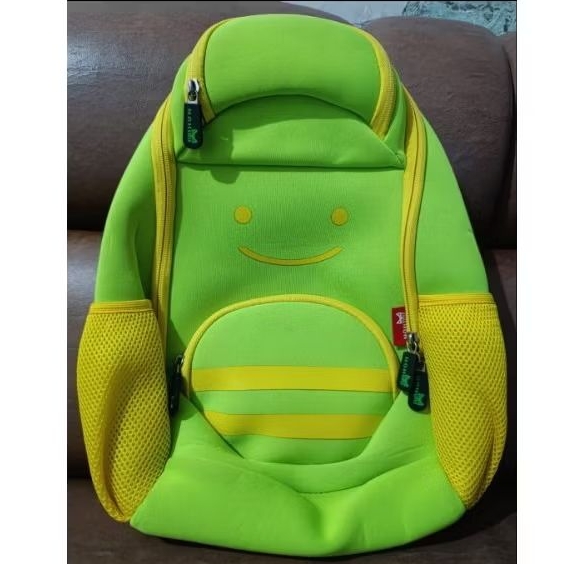 BARU - Nohoo Backpack Bee - Green - Tas Anak Unisex - Tas Anak SD TK - Ransel Anak SD
