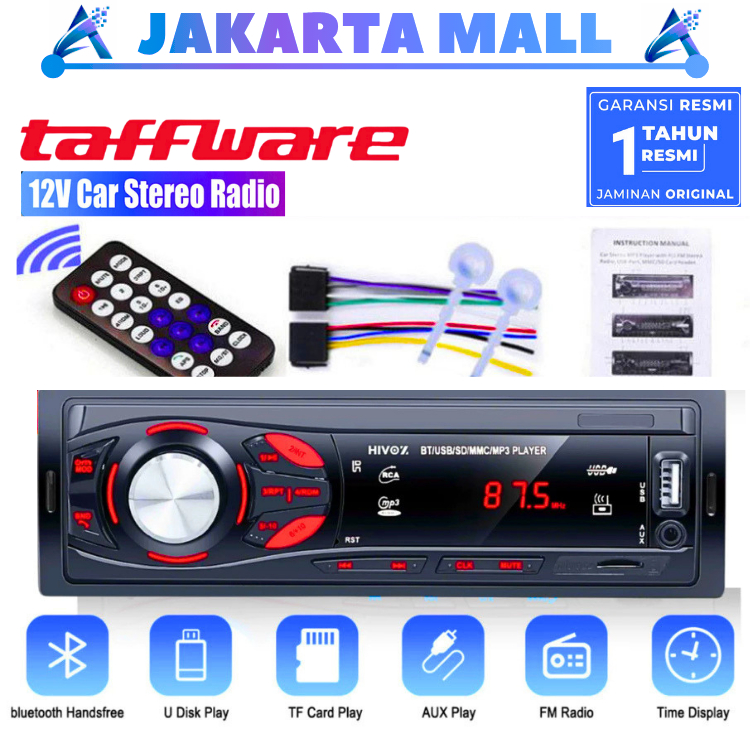 JAKMALL Taffware Tape Mobil Audio Full Bas Multifungsi MP3 Player Bluetooth 5.0 60W Remote MP3-S211L