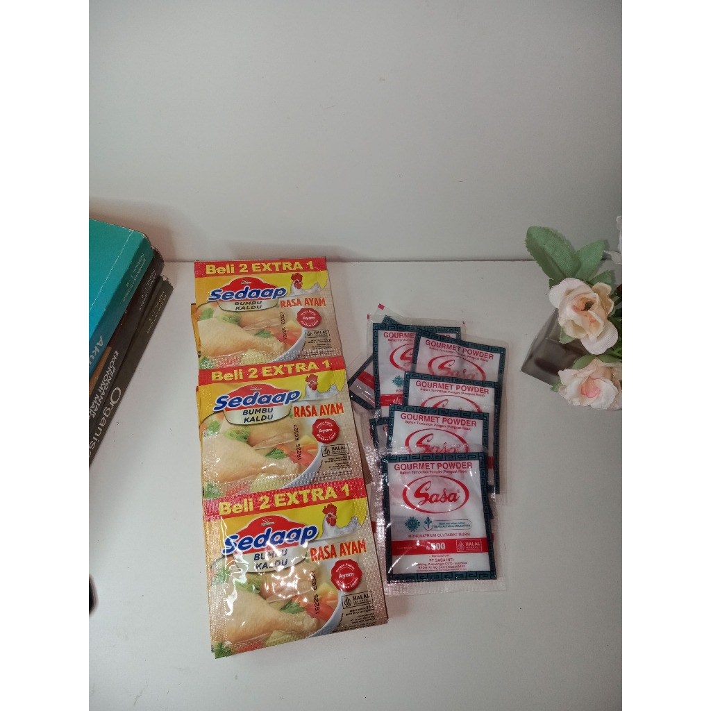 Paket Hemat Sedap Bumbu Kaldu Renceng + Sasa Micin Shacet 500 1 Pack Penyedap Rasa