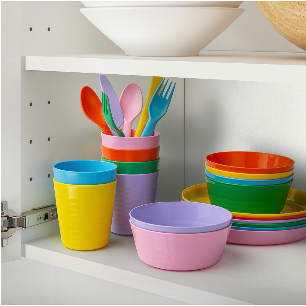 Piring/Mangkok/Gelas/Sendok/Garpu/Pisau Peralatan makan anak (KALAS IKEA)
