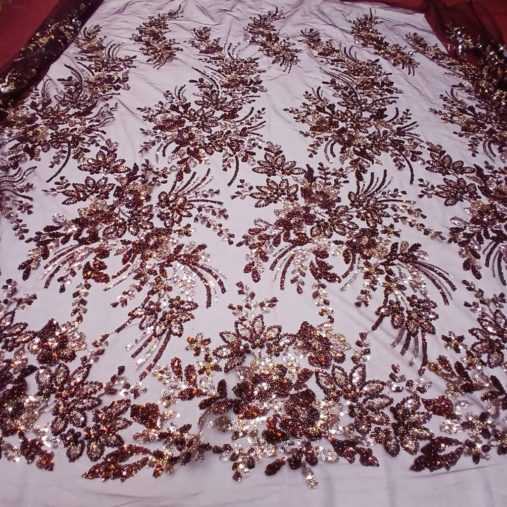 kain tulle payet full 3D / bahan kebaya mewah terbaru full payet