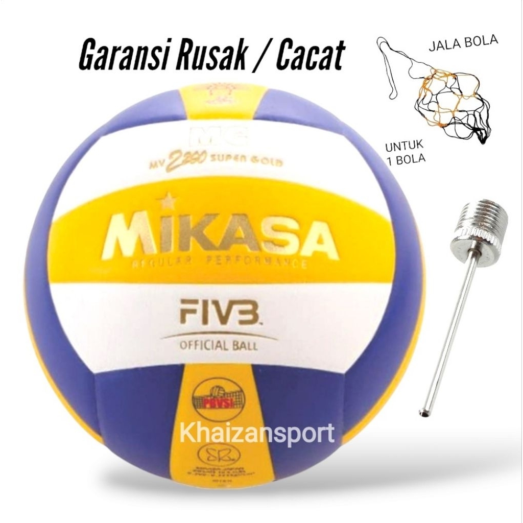 Bola Voli Mikasa MV2200 Super Gold Original Bola Volley Mikasa Size 4 Bola Voli Anak Volly Voly Anak