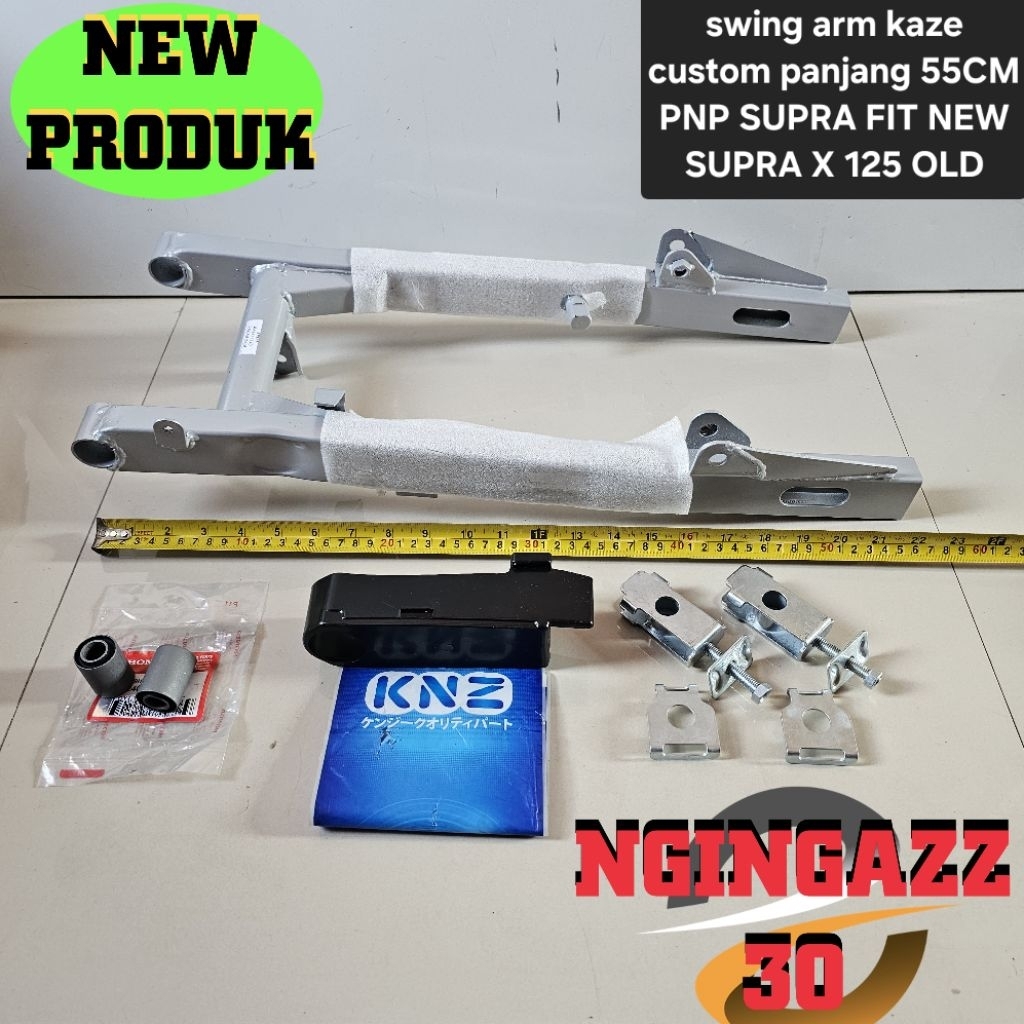 Swing arm KAZE custom panjang 55CM PNP SUPRA X 125 OLD SUPRA FIT NEW bahan tebal