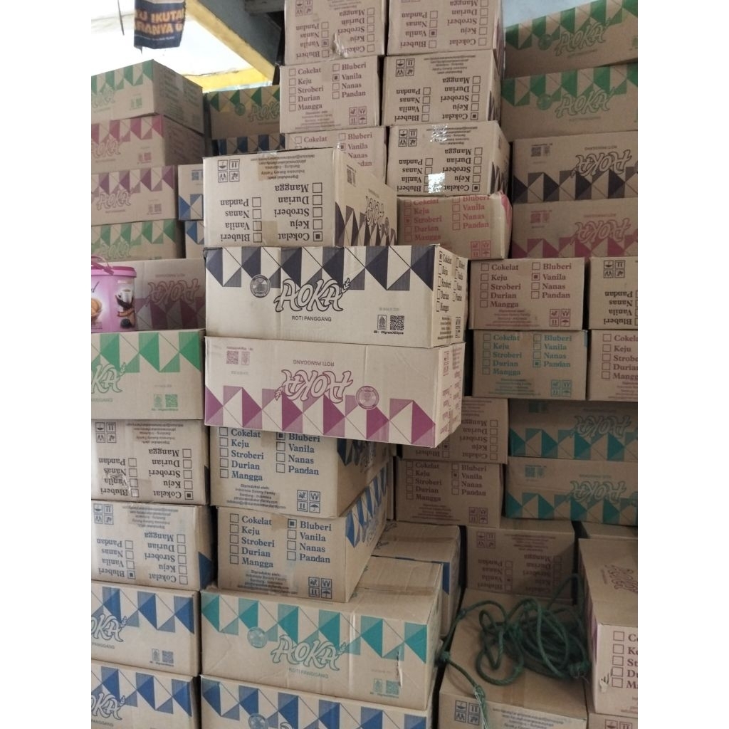 roti aoka panggang 1 dus / aoka roti viral 1 dus