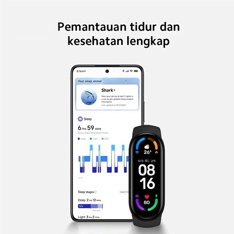 bestpromo smartwatch xiaomi m9 dengan layar tahan air, smartwatch pemantau detak jantung, pelacak