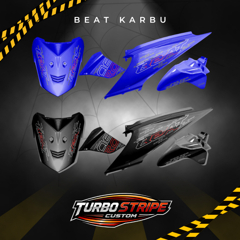 STICKER BEAT KARBU TRANSPARAN NVX MOTIF STRIPING LIST SIMPLE MINIMALIS