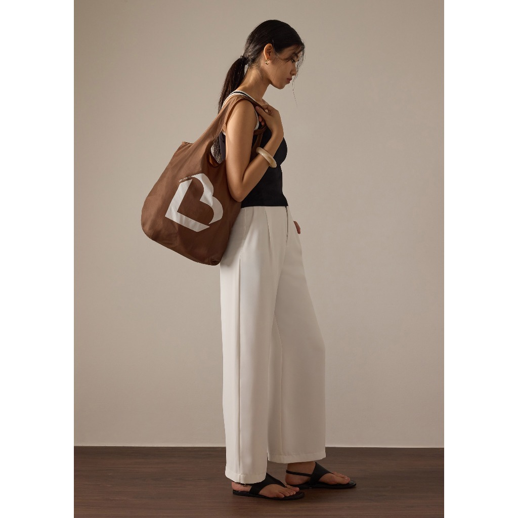Love Bonito - Tas Wanita - Love, Bonito Foldable Tote Bag - Cocoa
