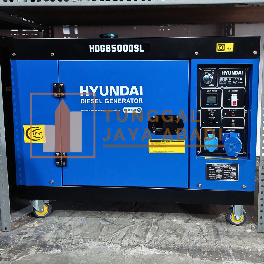 Genset Silent Diesel Solar Hyundai HDG6500DSL - 5000 Watt