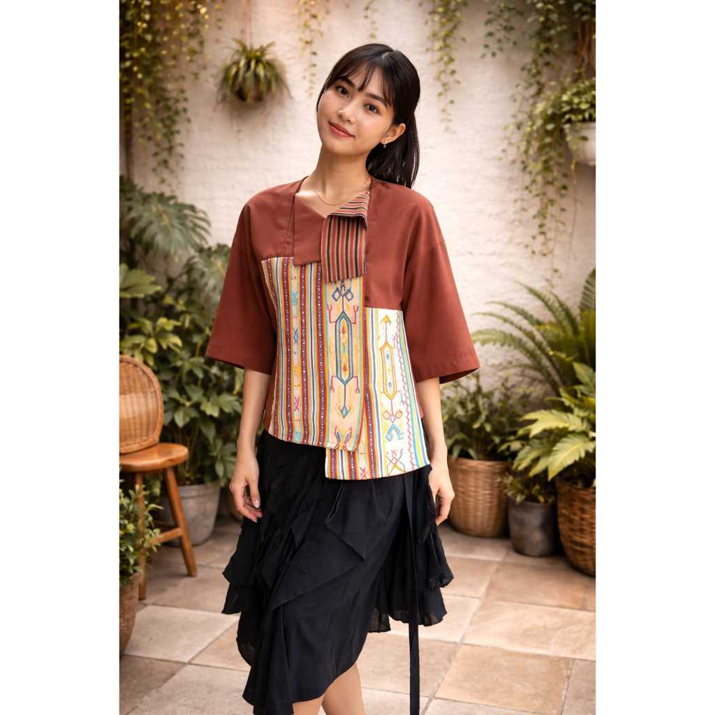 Emmy Thee || Semula Jadi Top Look 1 (Ayotupas)  Top Only